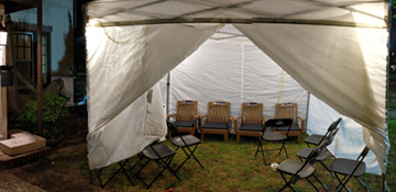 Misaskim's Special Services Unit Constructs Air-Conditioned Tent for Large Family