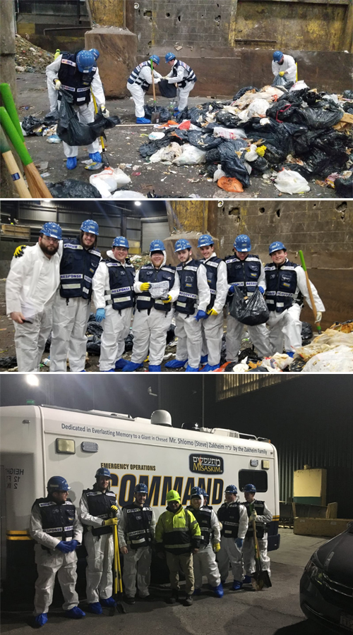 INCREDIBLE! Misaskim Volunteers Sift Through Mountain of Trash And RECOVER LOST TEFILLIN!
