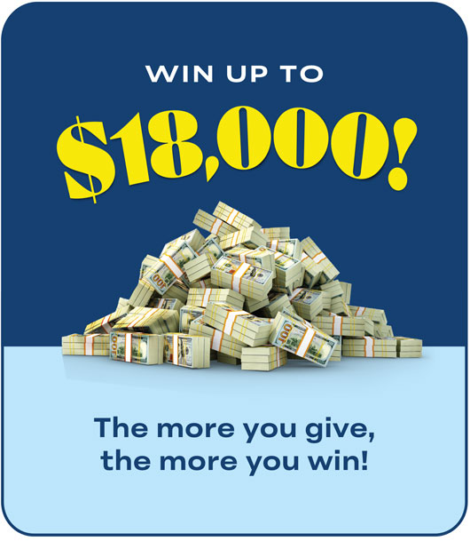 win up to $18,000