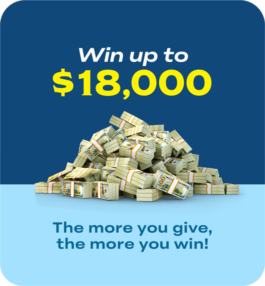 win up to $18,000